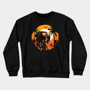 Pointer dog with sunglasses Crewneck Sweatshirt